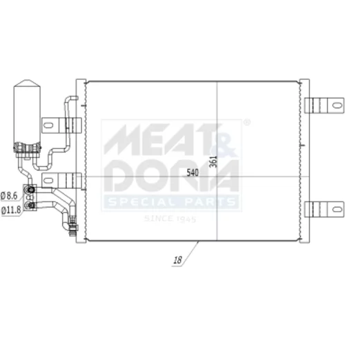 Kondenzátor klimatizácie MEAT & DORIA 991083