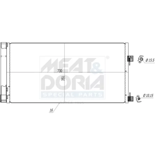 Kondenzátor klimatizácie MEAT & DORIA 991140