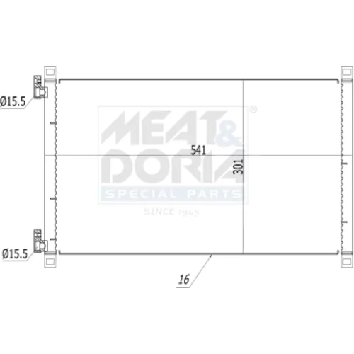 Kondenzátor klimatizácie MEAT & DORIA 991175