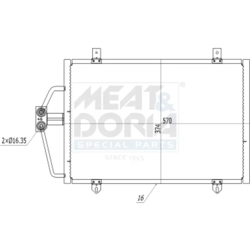 Kondenzátor klimatizácie MEAT & DORIA 991219