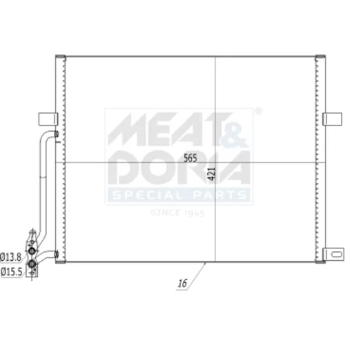 Kondenzátor klimatizácie MEAT & DORIA 991242