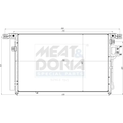 Kondenzátor klimatizácie MEAT & DORIA 991276