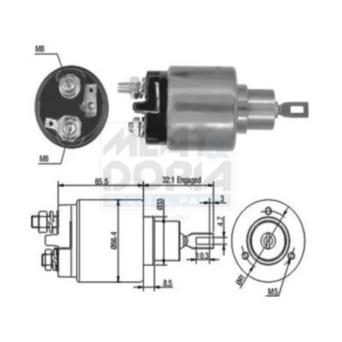 Elektromagnetický spínač pre štartér MEAT & DORIA 46030