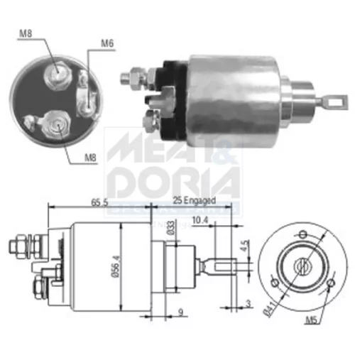 Elektromagnetický spínač pre štartér MEAT & DORIA 46037