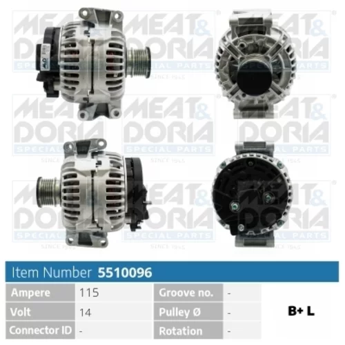 Alternátor MEAT & DORIA 5510096