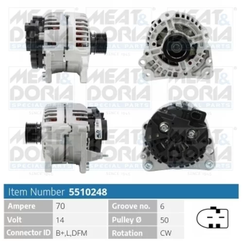 Alternátor MEAT & DORIA 5510248