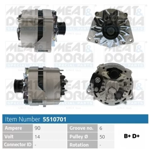 Alternátor MEAT & DORIA 5510701