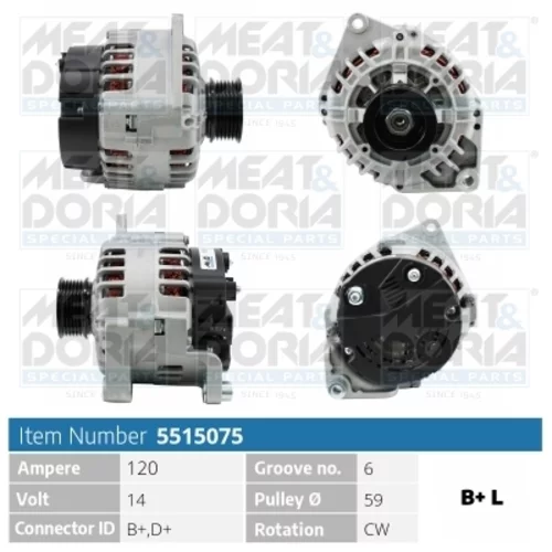 Alternátor MEAT & DORIA 5515075