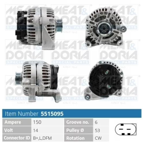 Alternátor MEAT & DORIA 5515095