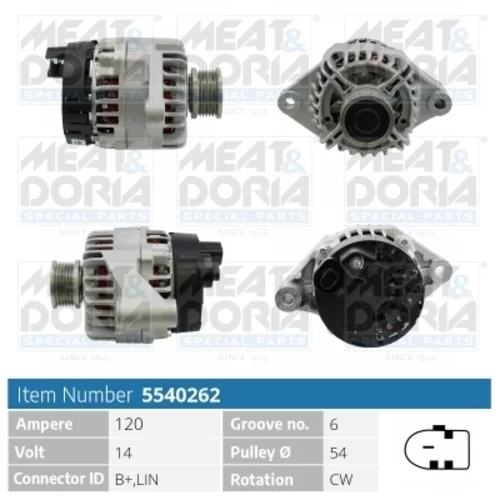 Alternátor MEAT & DORIA 5540262