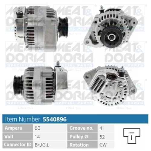 Alternátor MEAT & DORIA 5540896