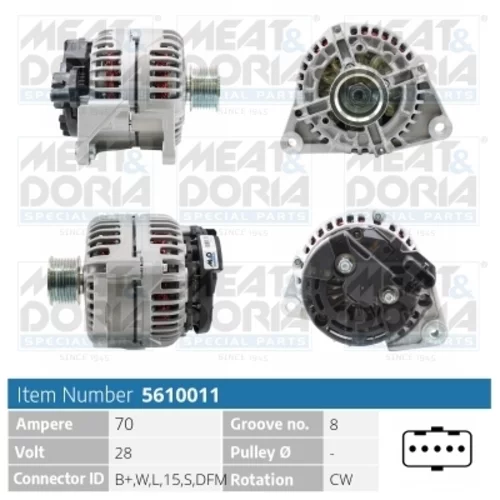 Alternátor MEAT & DORIA 5610011