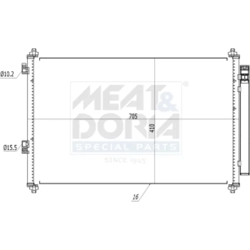 Kondenzátor klimatizácie MEAT & DORIA 991065