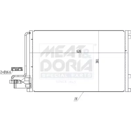 Kondenzátor klimatizácie MEAT & DORIA 991152