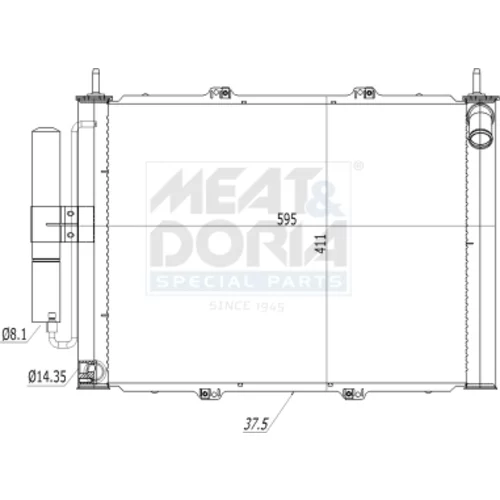 Kondenzátor klimatizácie MEAT & DORIA 991169