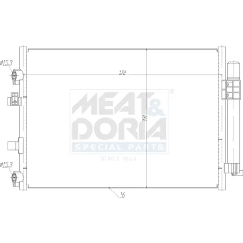 Kondenzátor klimatizácie MEAT & DORIA 991183