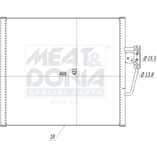 Kondenzátor klimatizácie MEAT & DORIA 991240