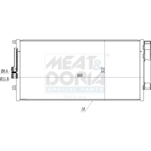 Kondenzátor klimatizácie MEAT & DORIA 991250