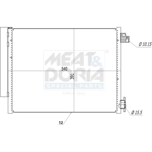 Kondenzátor klimatizácie MEAT & DORIA 991264