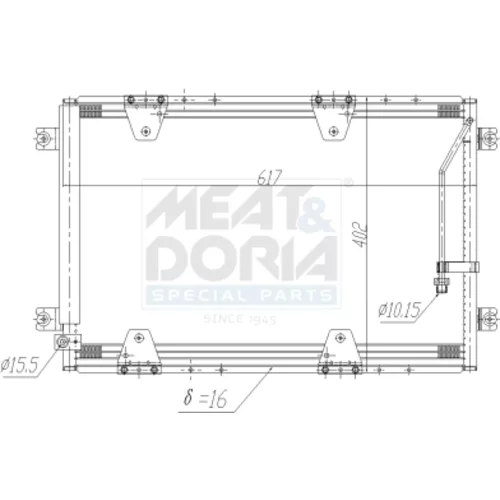Kondenzátor klimatizácie MEAT & DORIA 991277
