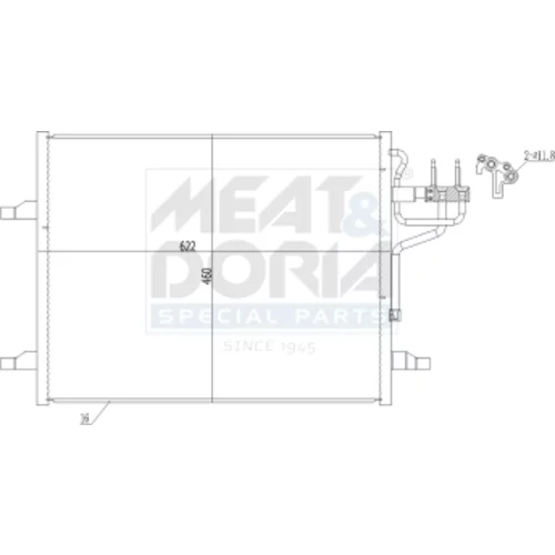Kondenzátor klimatizácie MEAT & DORIA 991292