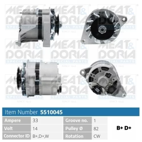 Alternátor MEAT & DORIA 5510045