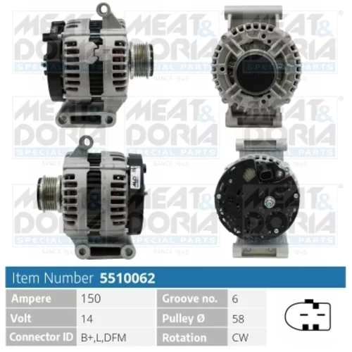 Alternátor MEAT & DORIA 5510062