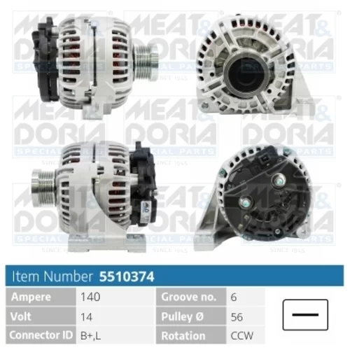 Alternátor MEAT & DORIA 5510374
