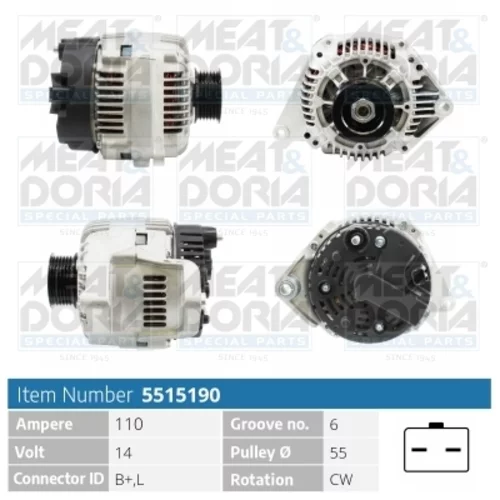 Alternátor MEAT & DORIA 5515190