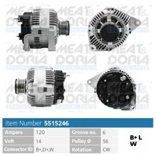 Alternátor MEAT & DORIA 5515246