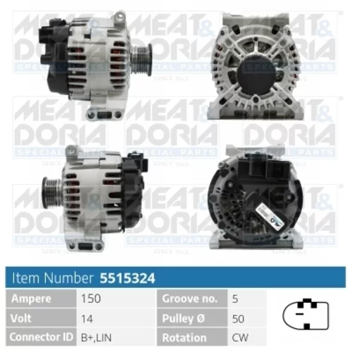Alternátor 5515324 (MEAT & DORIA)