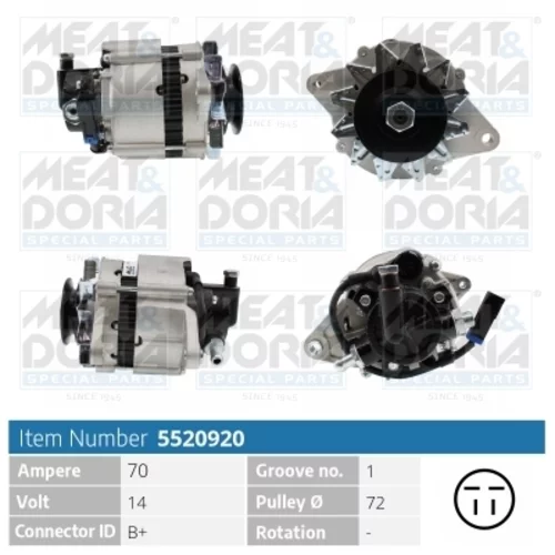 Alternátor MEAT & DORIA 5520920