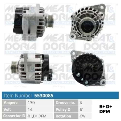 Alternátor MEAT & DORIA 5530085