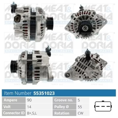 Alternátor MEAT & DORIA 55351023