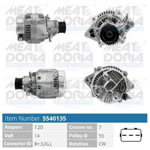 Alternátor MEAT & DORIA 5540135