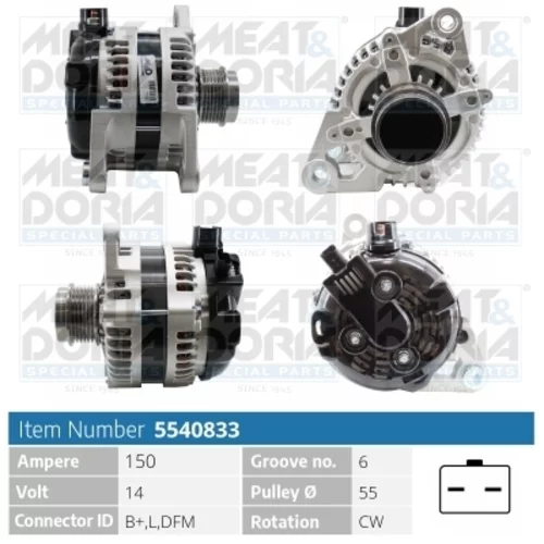 Alternátor MEAT & DORIA 5540833