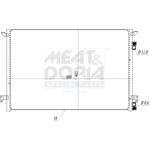 Kondenzátor klimatizácie MEAT & DORIA 991008