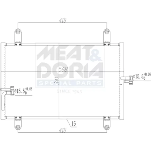 Kondenzátor klimatizácie MEAT & DORIA 991237