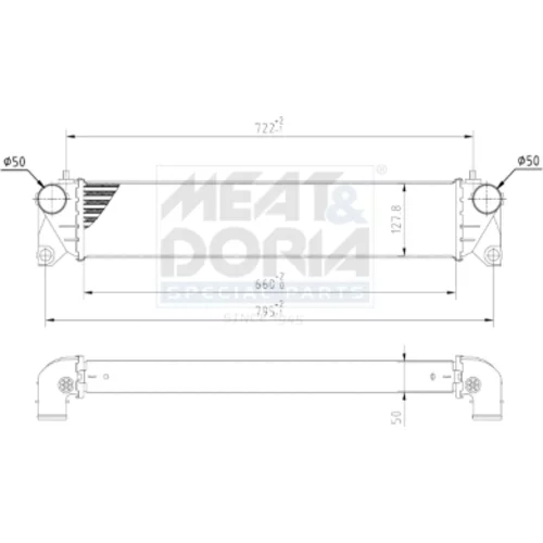 Chladič plniaceho vzduchu MEAT & DORIA 995171
