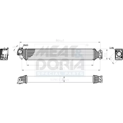 Chladič plniaceho vzduchu MEAT & DORIA 995522