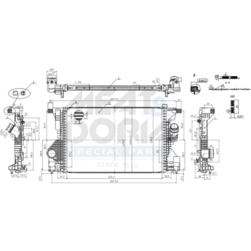 Chladič plniaceho vzduchu MEAT & DORIA 995534