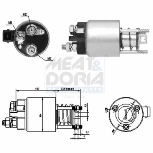 Elektromagnetický spínač pre štartér MEAT & DORIA 46136