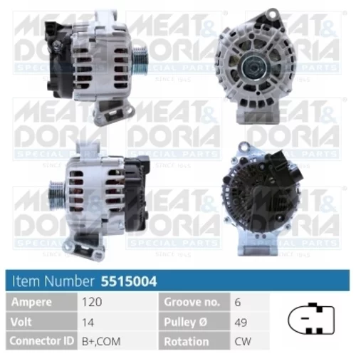 Alternátor MEAT & DORIA 5515004