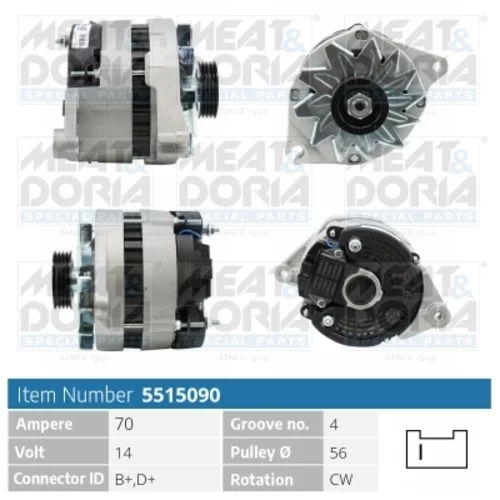 Alternátor MEAT & DORIA 5515090