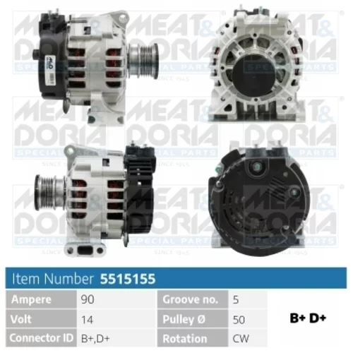 Alternátor MEAT & DORIA 5515155