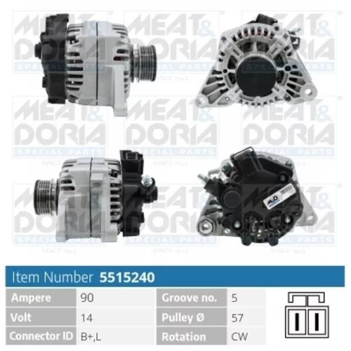 Alternátor 5515240 (MEAT & DORIA)