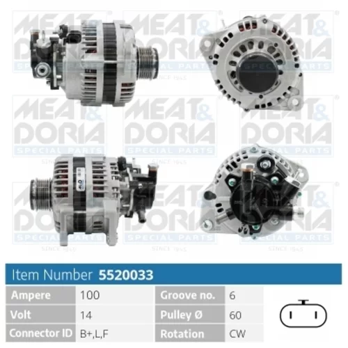 Alternátor MEAT & DORIA 5520033