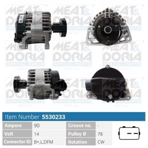 Alternátor MEAT & DORIA 5530233