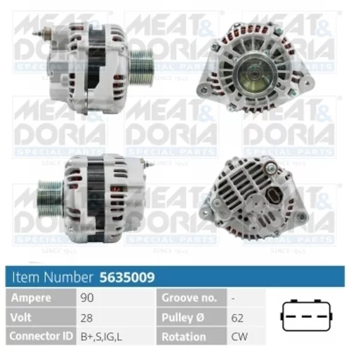 Alternátor MEAT & DORIA 5635009
