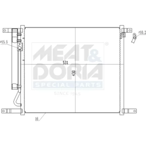 Kondenzátor klimatizácie MEAT & DORIA 991135